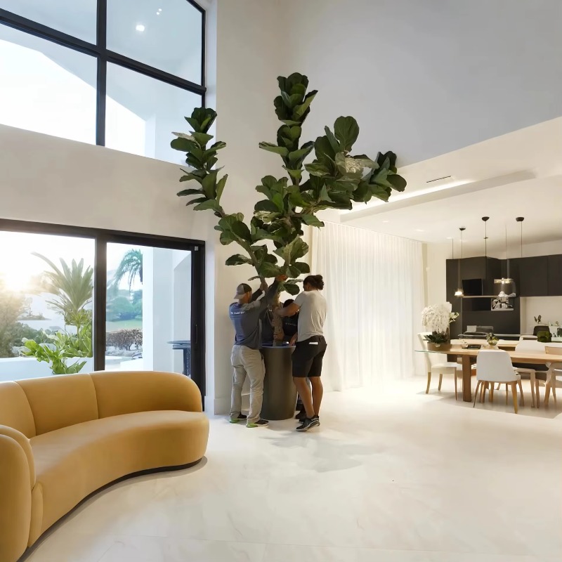 Artificial Plants Indoor Potte - огляд і ціна Ficus Lyrata Tree